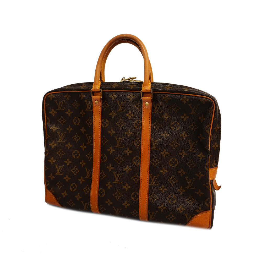 Auth Louis Vuitton Monogram Porto De Cuman Voyage M40226 Men's Briefcase